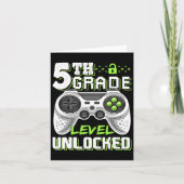5th Grade Level Unlocked Video Game Back To School カード (正面)