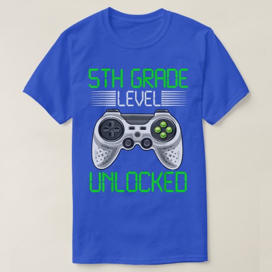 5th Grade Level Unlocked Video Game Back To School Tシャツ (デザイン正面)