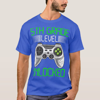 5th Grade Level Unlocked Video Game Back To School Tシャツ