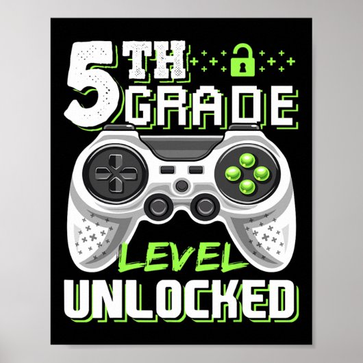 5th Grade Level Unlocked Video Game Byck To School ポスター (正面)