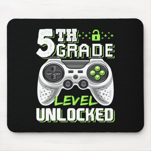 5th Grade Level Unlocked Video Game Byck To School マウスパッド (正面)