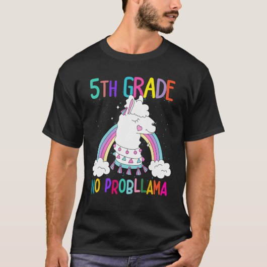 5th Grade No Prob Llama First Day Of School Teache Tシャツ (正面)