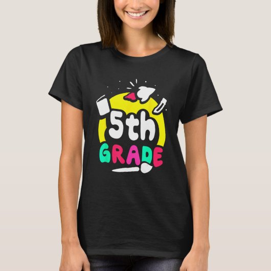 5th Grade Pupil Grader Class School Tシャツ (正面)
