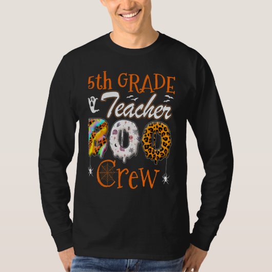 5th Grade Teacher Boo Crew  Teachers Halloween Cos Tシャツ (正面)