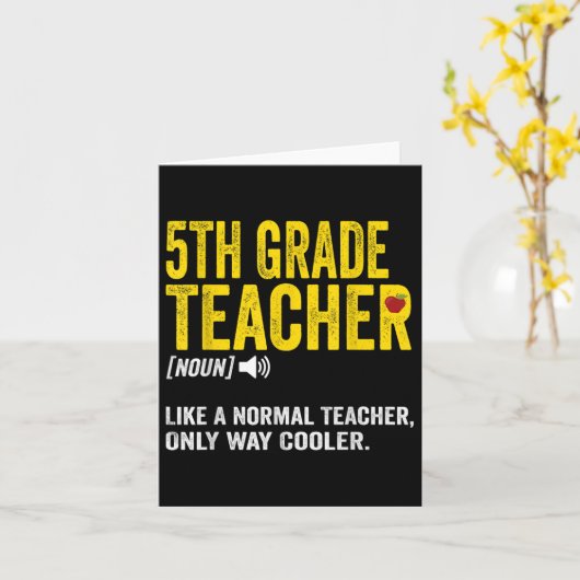 5th Grade Teacher Fifth Grade Definition  カード (黄色い花)