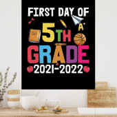 5th Grade Teacher First Day Of 5th Grade ポスター (キッチン)
