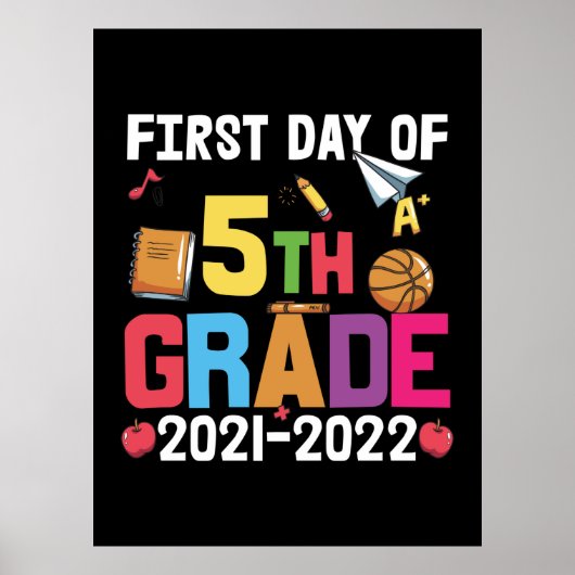 5th Grade Teacher First Day Of 5th Grade ポスター (正面)