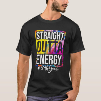 5th Grade Teacher Straight Outta Energy Groovy Tie Tシャツ