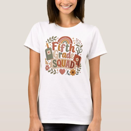 5th Grade Teacher Tee Tシャツ (正面)
