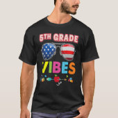 5th Grade Vibes Cool Kid Student Back To School Fi Tシャツ (正面)