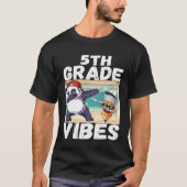 5th Grade Vibes Dabbing Panda Back to School Kids Tシャツ (正面)