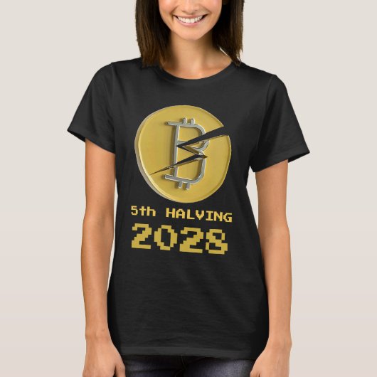 5th Halving Bitcoin 2028 Crypto Halvenings Tシャツ (正面)