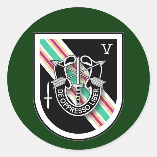 5th SFG(A) - Task Force Dagger OEF ラウンドシール (正面)