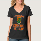 5th Signal Command Veteran Military Father Day Chr Tシャツ (正面)