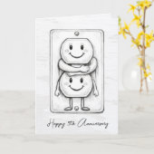5th Wedding Anniversary Electrical Socket  カード (黄色い花)