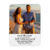 5th Wedding Anniversary Save the Date Photo マグネット (縦)