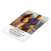 5th Wedding Anniversary Save the Date Photo マグネット (左側)