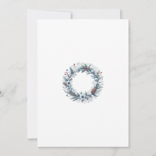 5th Wedding Anniversary Winter Landscape Romantic 招待状 (裏面)