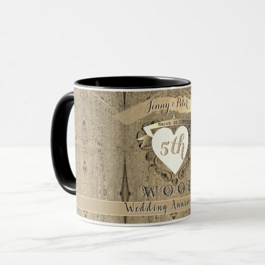 5th Wedding Anniversary "Wood" Image    マグカップ (正面左)