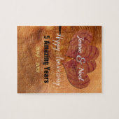 5th Wedding Wood Anniversary Gift Idea ジグソーパズル (横)