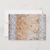 5x3.5 R.S.V.P.カードカントリーのバーンドウッドレーストリムEd 招待状 (裏面)