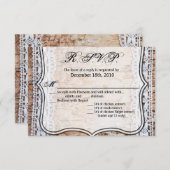 5x3.5 R.S.V.P.カードカントリーのバーンドウッドレーストリムEd 招待状 (正面/裏面)