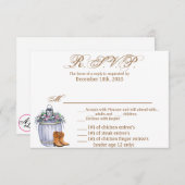 5x3.5 R.S.V.P.カードクリスマスサマーカントリー結婚式Ru 招待状 (正面/裏面)