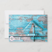 5x3.5 R.S.V.P.カードクリスマスブルーウッドバーンドアブーツ 招待状 (裏面)