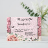 5x3.5 R.S.V.P.カードジオメトリガーデンバラグリッター 招待状 (スタンド正面)