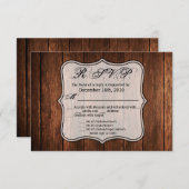 5x3.5 R.S.V.P.カードバーンドウッドカントリー素朴 招待状 (正面/裏面)
