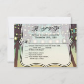 5x3.5 R.S.V.P.カードビーチサンセットパームツリーストリング 招待状 (正面)