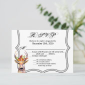 5x3.5 R.S.V.P.カード幾何学的ボーホディアバックヘッド 招待状 (スタンド正面)