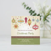 5x5クリスマスオーナメントクリスマスパーティの招待状 招待状 (スタンド正面)