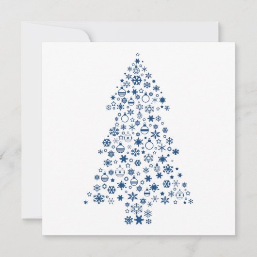 5x5クリスマスツリーカード 招待状 (正面)