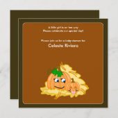 5x5パンプキン ハロウィン ベイビーシャワー 招待状 (正面/裏面)