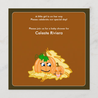 5x5パンプキン ハロウィン ベイビーシャワー 招待状