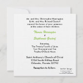 5x5ブラックキャリッジ結婚式招待状 招待状 (裏面)