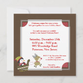 5x5ペンギン/トナカイクリスマスゲーム招待状 招待状 (正面)