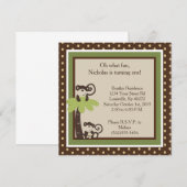 5x5モダンなサマータイムの第1誕生日の招待状 招待状 (正面/裏面)