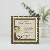 5x5モダンなサマータイムの第1誕生日の招待状 招待状 (スタンド正面)