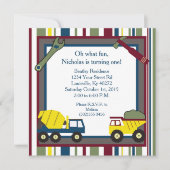 5x5建築最初の1番目の誕生日招待状 招待状 (正面)