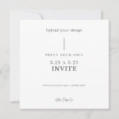 5x5 スクエア インビテ: あなた自身のものをアップロードしろ 招待状 (正面)