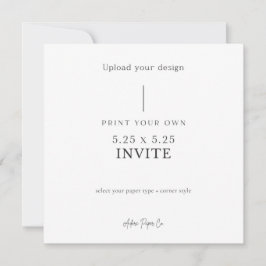 5x5 スクエア インビテ: あなた自身のものをアップロードしろ 招待状