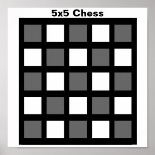 5x5 – チェスラベルグリッド(1-1/4インチ冷蔵庫用マグネット) ポスター