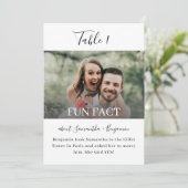 5x7おもしろいファクト写真結婚のテーブル番号 (スタンド正面)