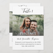 5x7おもしろいファクト写真結婚のテーブル番号 (正面/裏面)