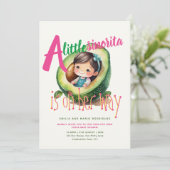 5x7かわいいフィエスタガールベビーシャワーセニョリータ品質 招待状 (スタンド正面)