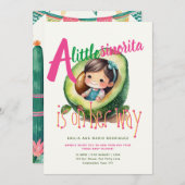 5x7かわいいフィエスタガールベビーシャワーセニョリータ品質 招待状 (正面/裏面)