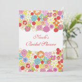 5x7かわいらしい花のカスタムなブライダルシャワーの招待状 招待状 (スタンド正面)