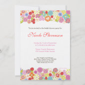 5x7かわいらしい花のカスタムなブライダルシャワーの招待状 招待状 (裏面)